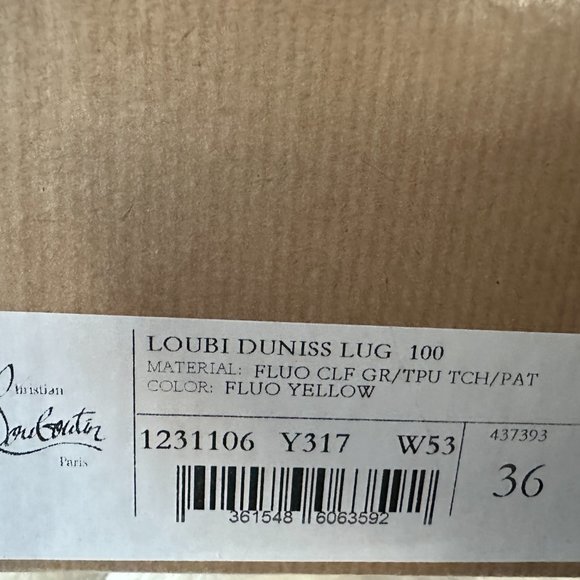 Christian Louboutin LOUBI DUNISS LUG 100 PVC Patent Platform Heels Sandals - Picture 16 of 16